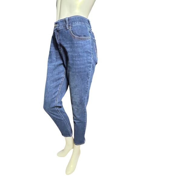 Lincoln Outfitted Comfort Flex womens Jeans Medium Wash Size 12 Denim - Picture 3 of 9